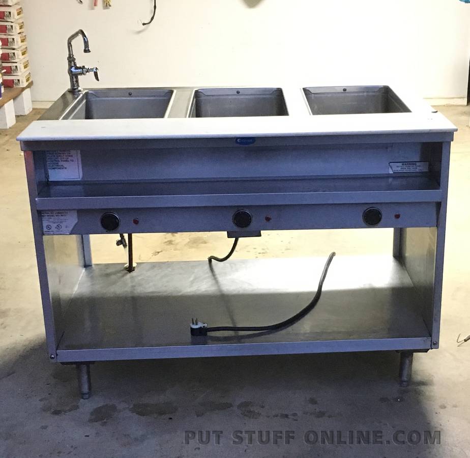 Hot Food Steam Table with 3 Sealed Wells by Randell #3613-240v/PH1