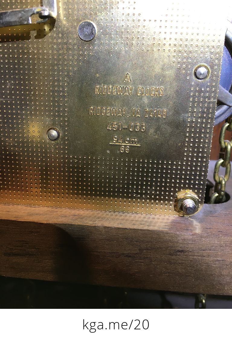ridgeway grandfather clock serial number search 89003413