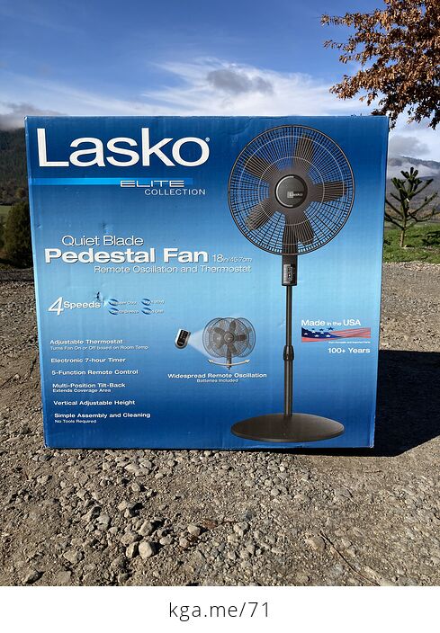 New Pedestal Fan with Remote Control and Adjustable Thermostat - #Pr65srUTq7I-1