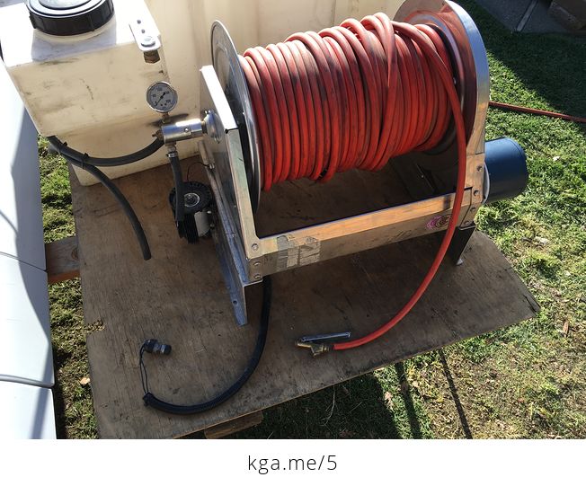 Stainless Steel Electric Hose Reel with 300ft Hose - #eoS6LOt1DWE-1