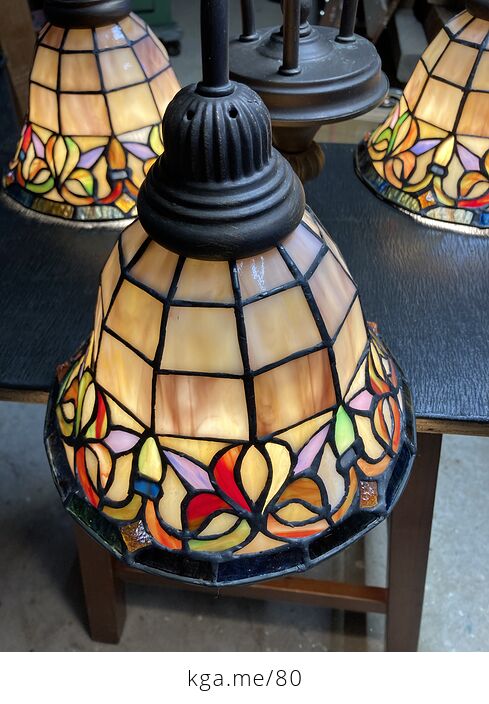 Tiffany Style Stained Glass Chandelier with 3 Shades - #5j4mtPEv52g-1