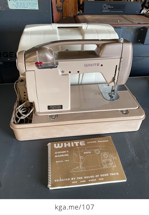 Vintage 1964 Sewing Machine 764 with Manual by White - #sS5gBsB0zsk-15